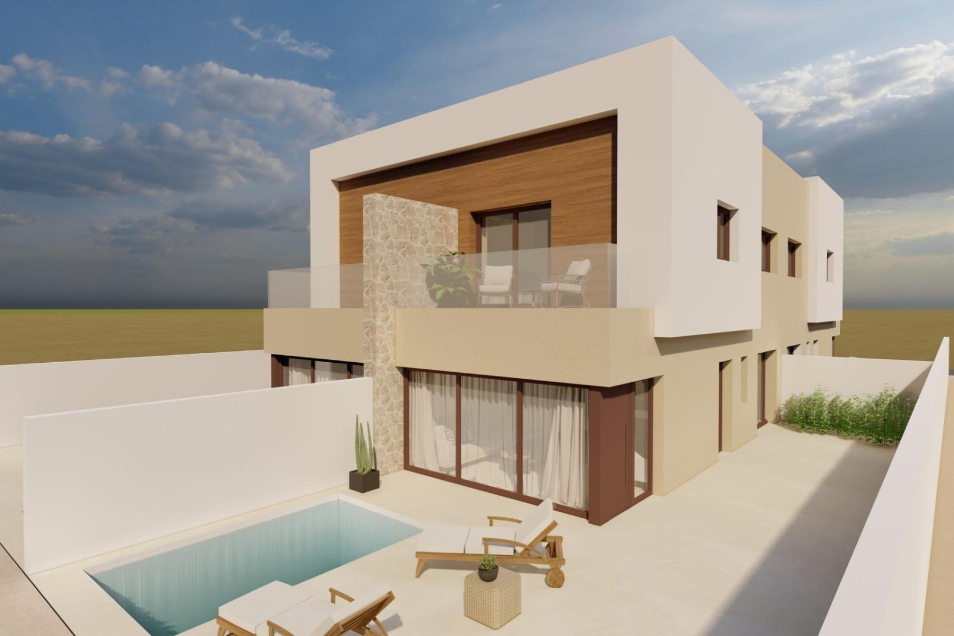 Nieuwbouw Woningen - Herenhuis - San Javier - pueblo