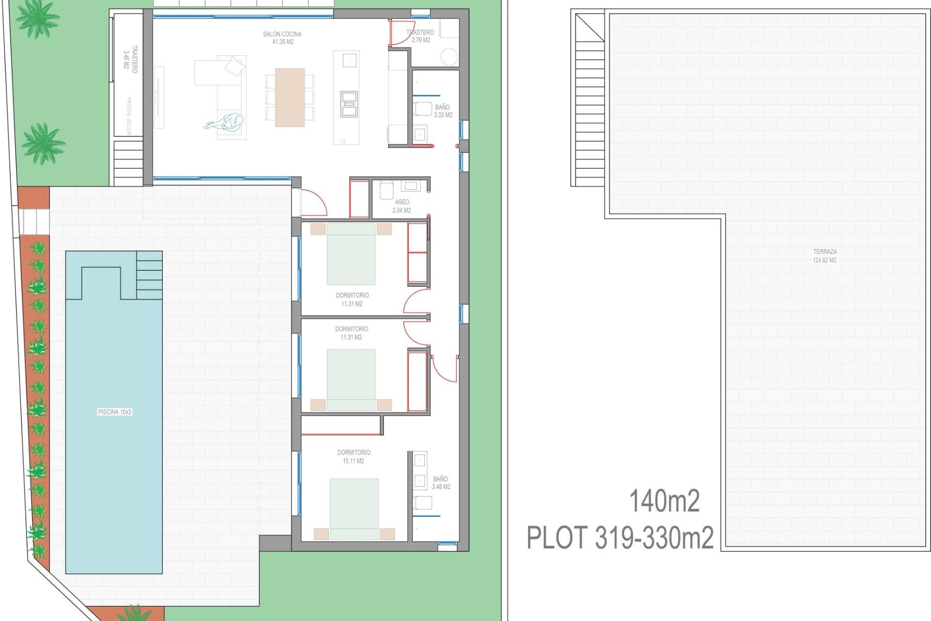 Nieuwbouw Woningen - Villa - San Javier - Parque del doce