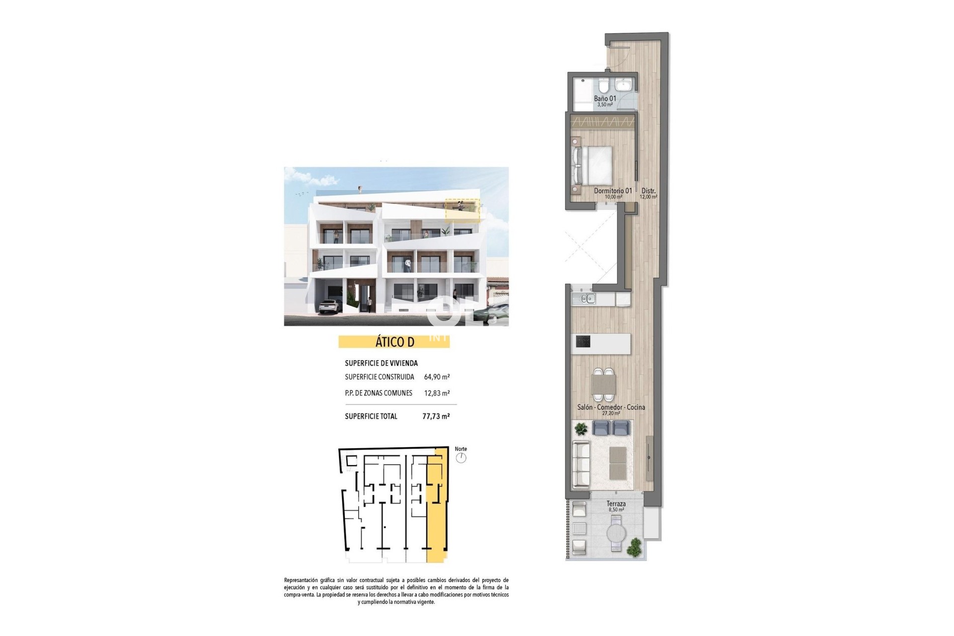 Nouvelle construction - Attique - Torrevieja - Playa de El Cura