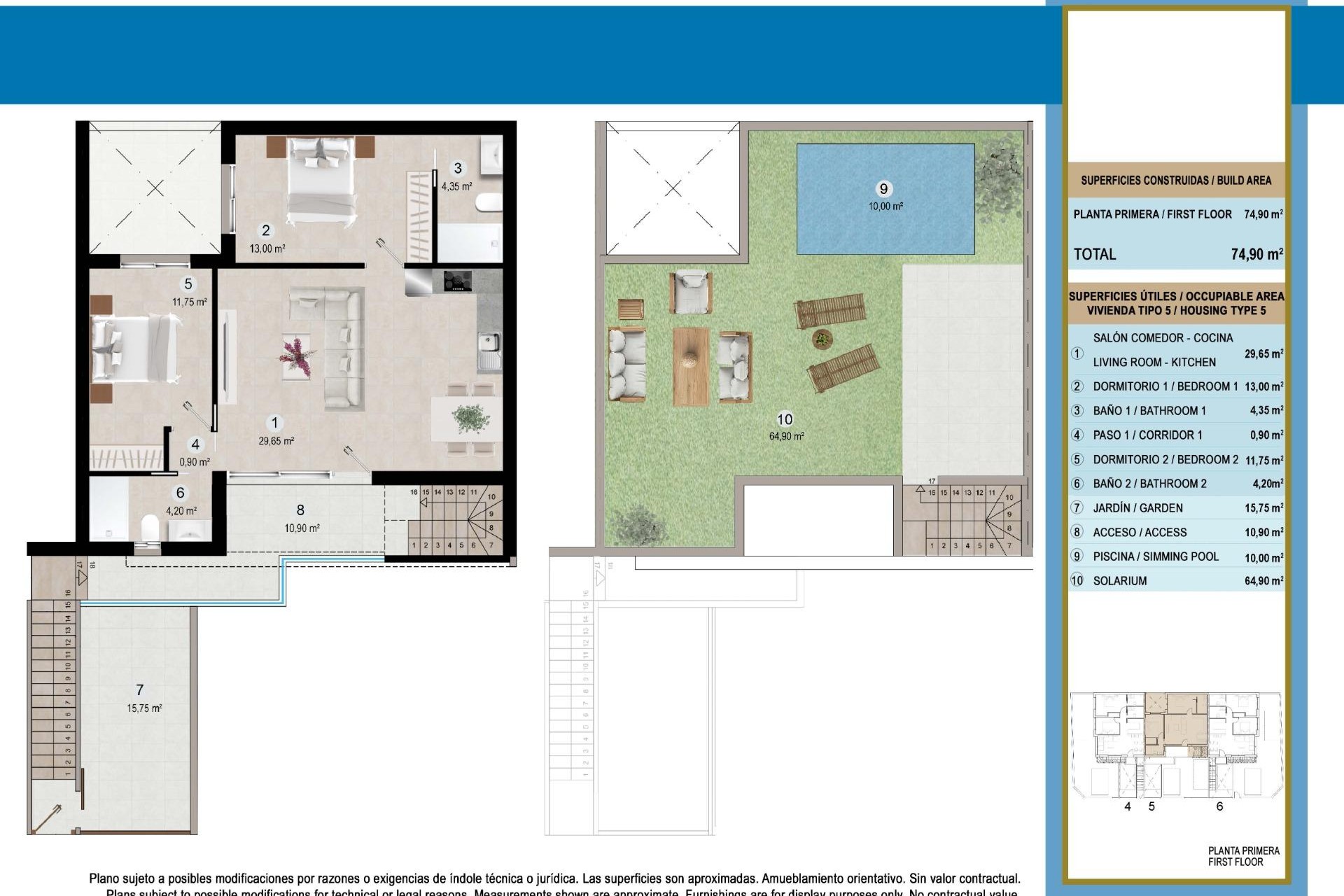 Nouvelle construction - Bungalow - San Pedro del Pinatar - Lo Pagán