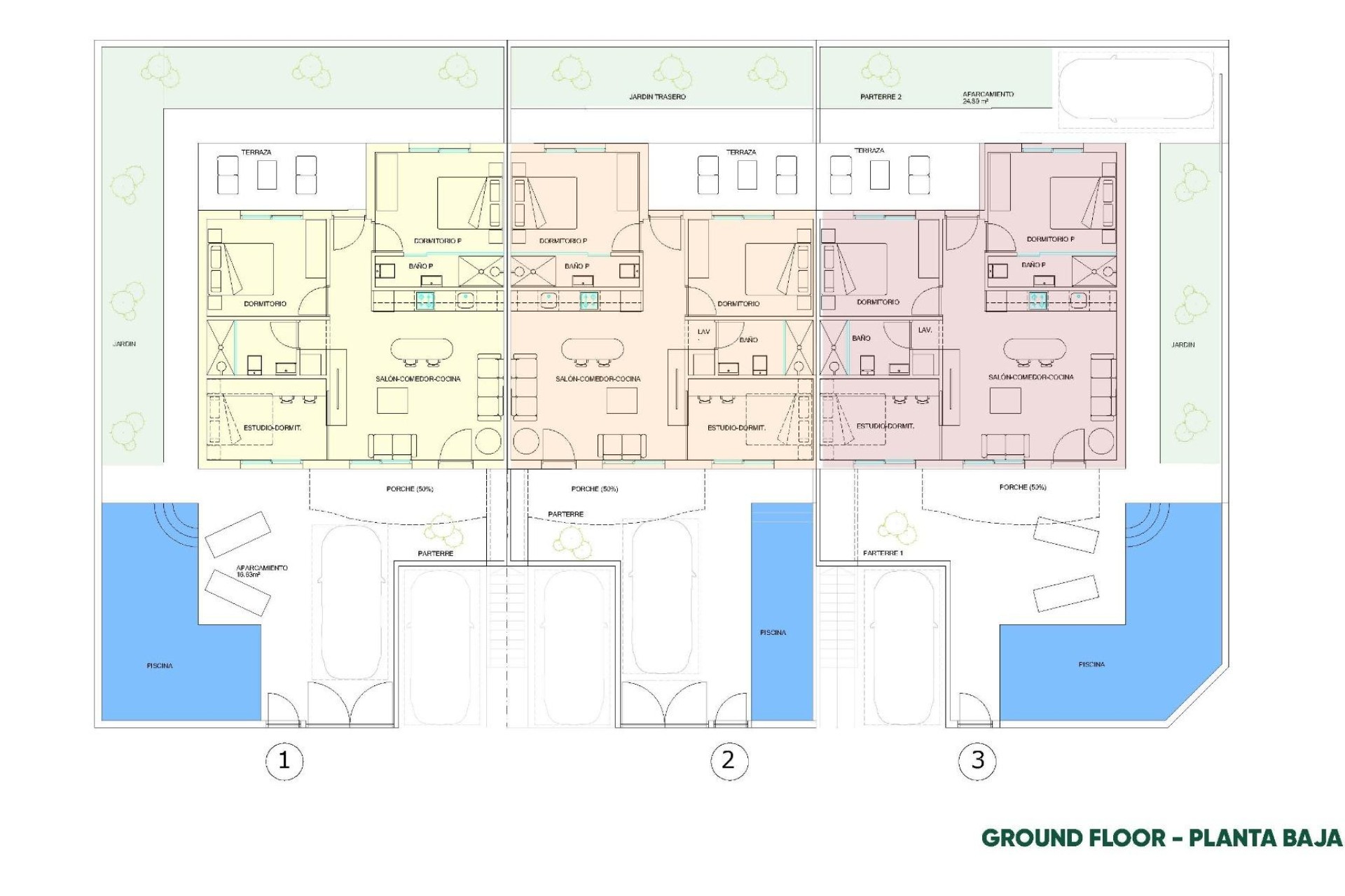 Новое здание - Бунгало - Pilar de la Horadada - parques de Andromeda