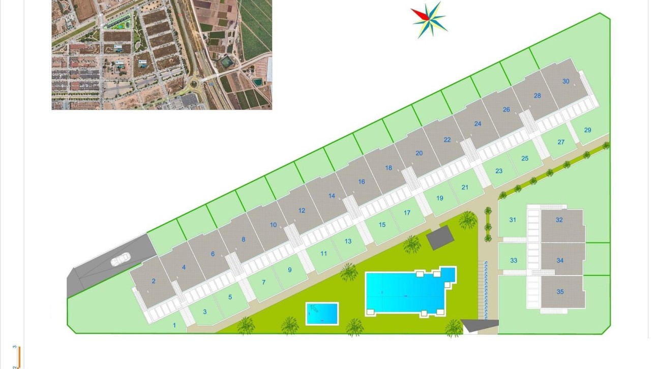 Nieuwbouw Woningen - Bungalow - Pilar de la Horadada - pueblo