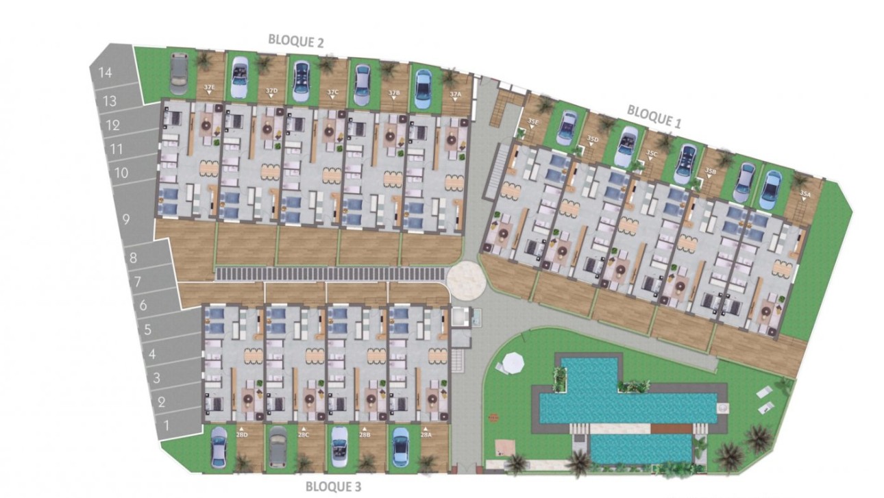 Nieuwbouw Woningen - Bungalow - Pilar de la Horadada - pueblo