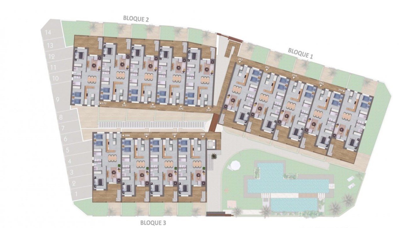 Nieuwbouw Woningen - Bungalow - Pilar de la Horadada - pueblo