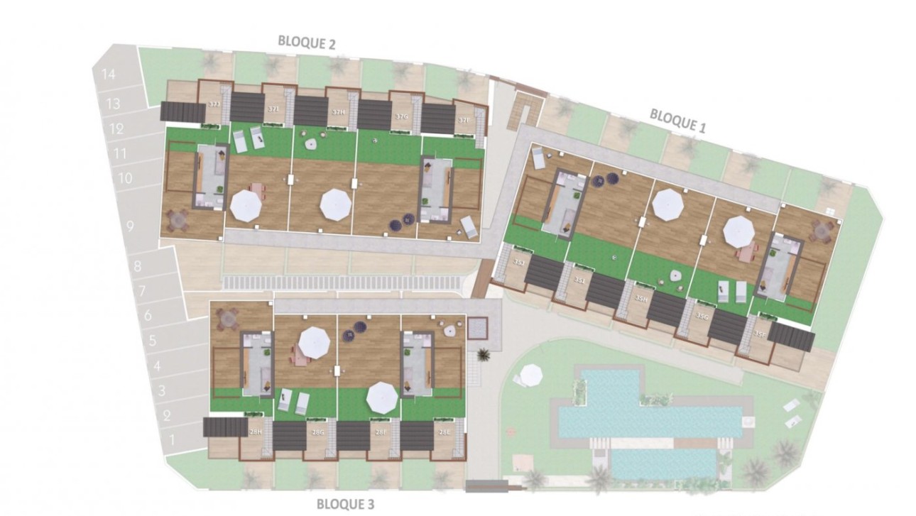 Nieuwbouw Woningen - Bungalow - Pilar de la Horadada - pueblo