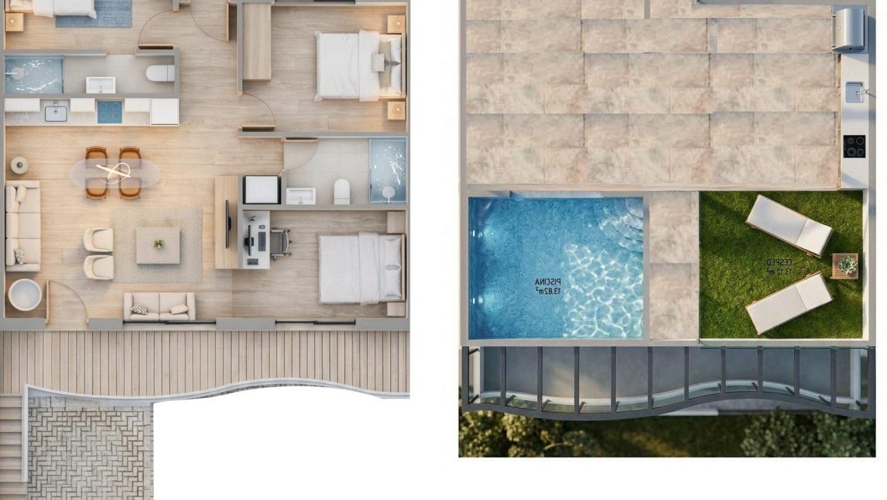 Новое здание - Бунгало - Pilar de la Horadada - parques de Andromeda