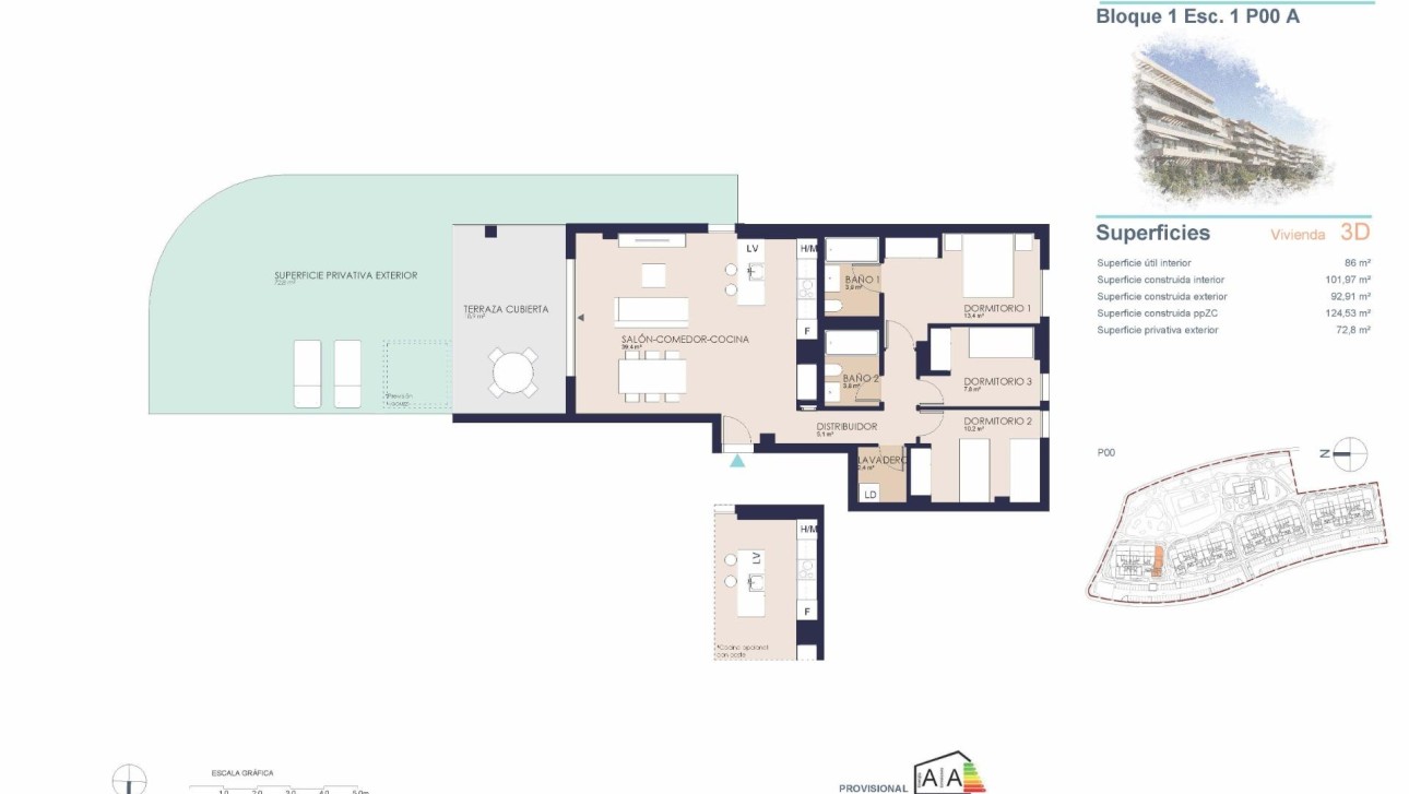 New Build - Ground floor apartment - Denia - Playa de La Almadraba