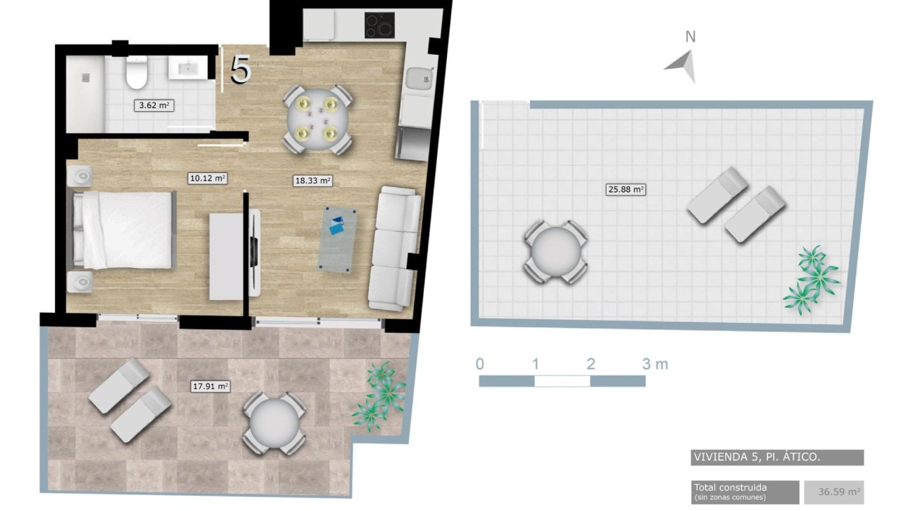 Nouvelle construction - Attique - Torrevieja - Centro