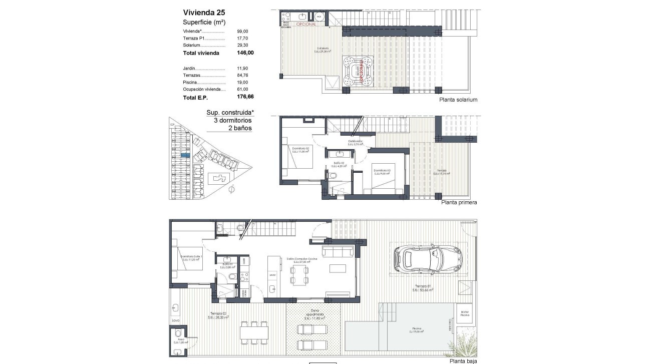 Nieuwbouw Woningen - Herenhuis - Los Alcazares - Serena Golf