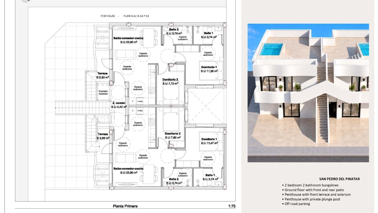 Obra nueva - Bungalow - San Pedro del Pinatar - Los Peñascos